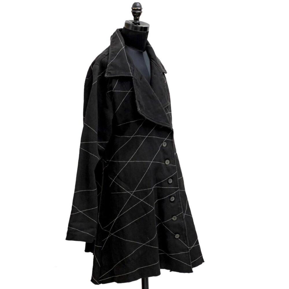Cynthia Ashby Black Linen Jacket